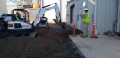 Excavating contaminated soil from generator spill