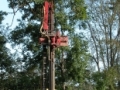 Air rotary drilling for installation of monitoring well